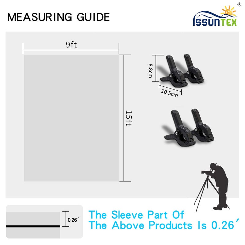 ISSUNTEX 9X15 ft Background Polester Backdrop, Photo Studio, Collapsible High Density Screen for Video Photography and Television-Black - Image 5